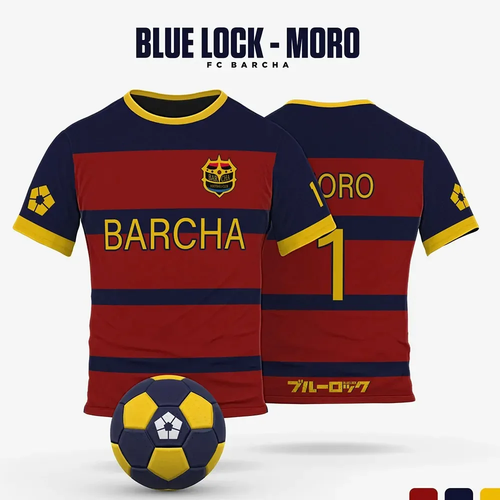 Blue Lock FC Barcha Cartoon Anime Cosplay Men Jersey Summer Short Sleeve Children Unisex Tee Top Quick-Dry Fashion Women T-Shirt
