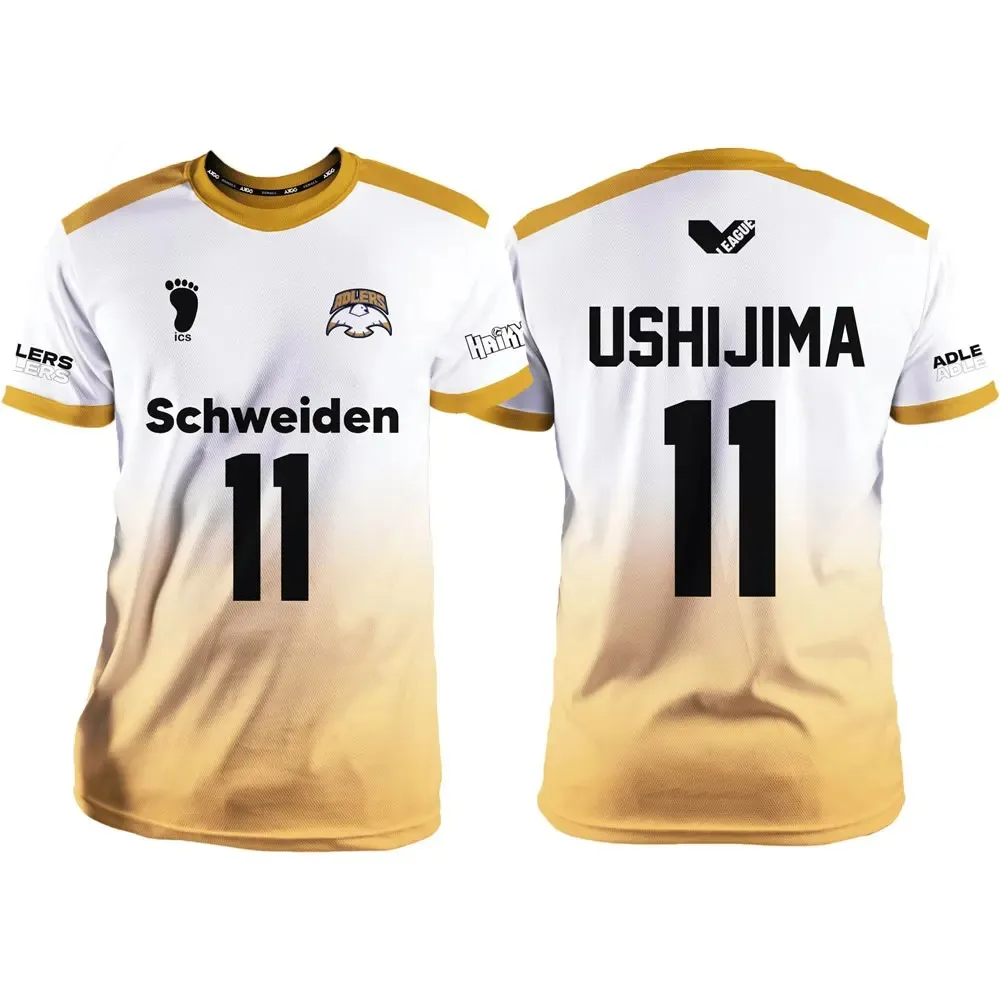 Haikyuu Adlers White Cartoon Anime Cosplay Men Jersey Summer Short Sleeve Children Unisex Tee Tops 2024 Fashion Women T-Shirt