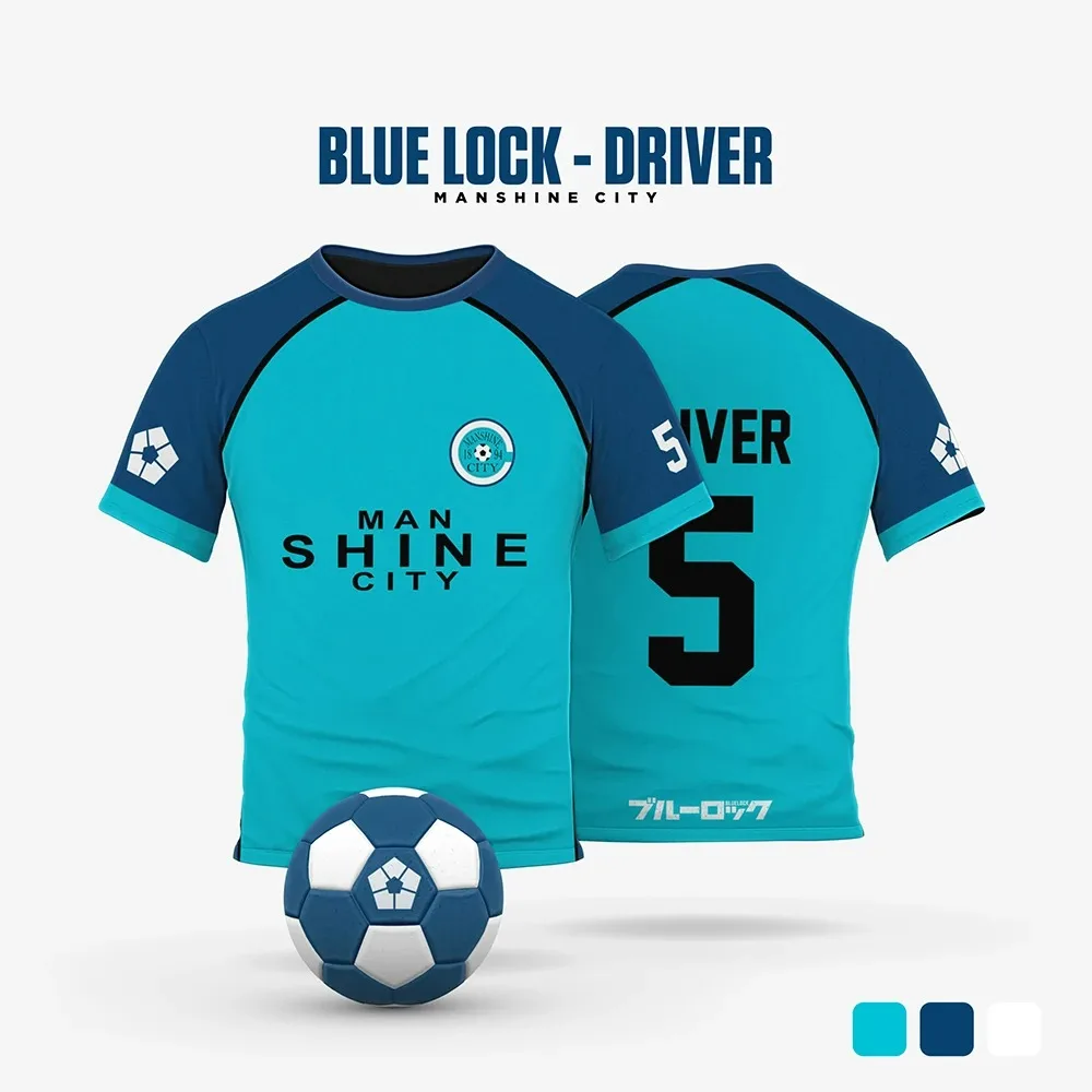 Blue Lock Manshine City Cartoon Anime Cosplay Men Jersey Summer Short Sleeve Children Tee Tops Quick-Dry Fashion Women T-Shirt